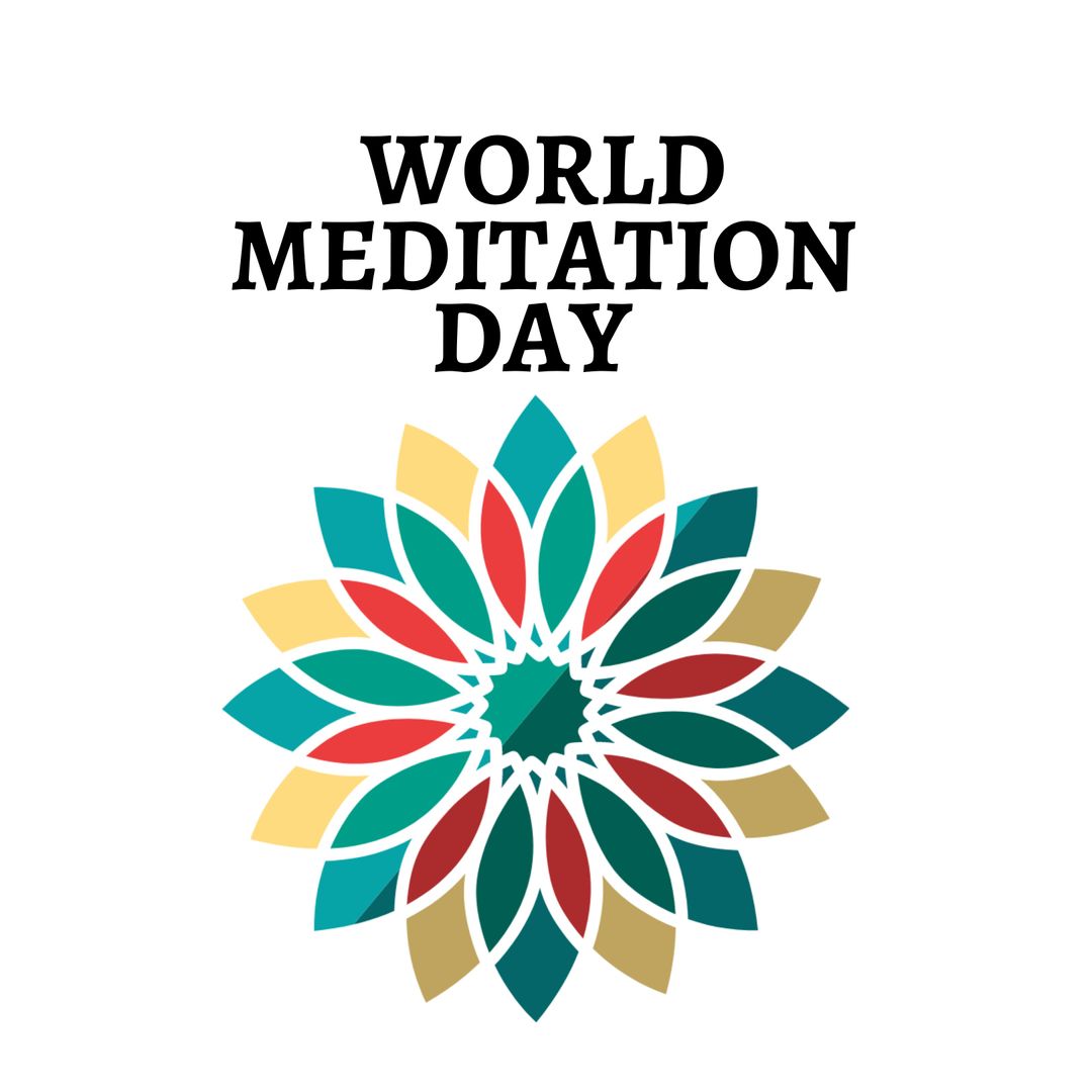 World Meditation Day Floral Vector Design