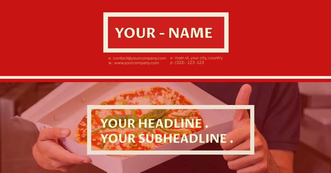 Editable Pizza Box Ad Template for Restaurant Promotions