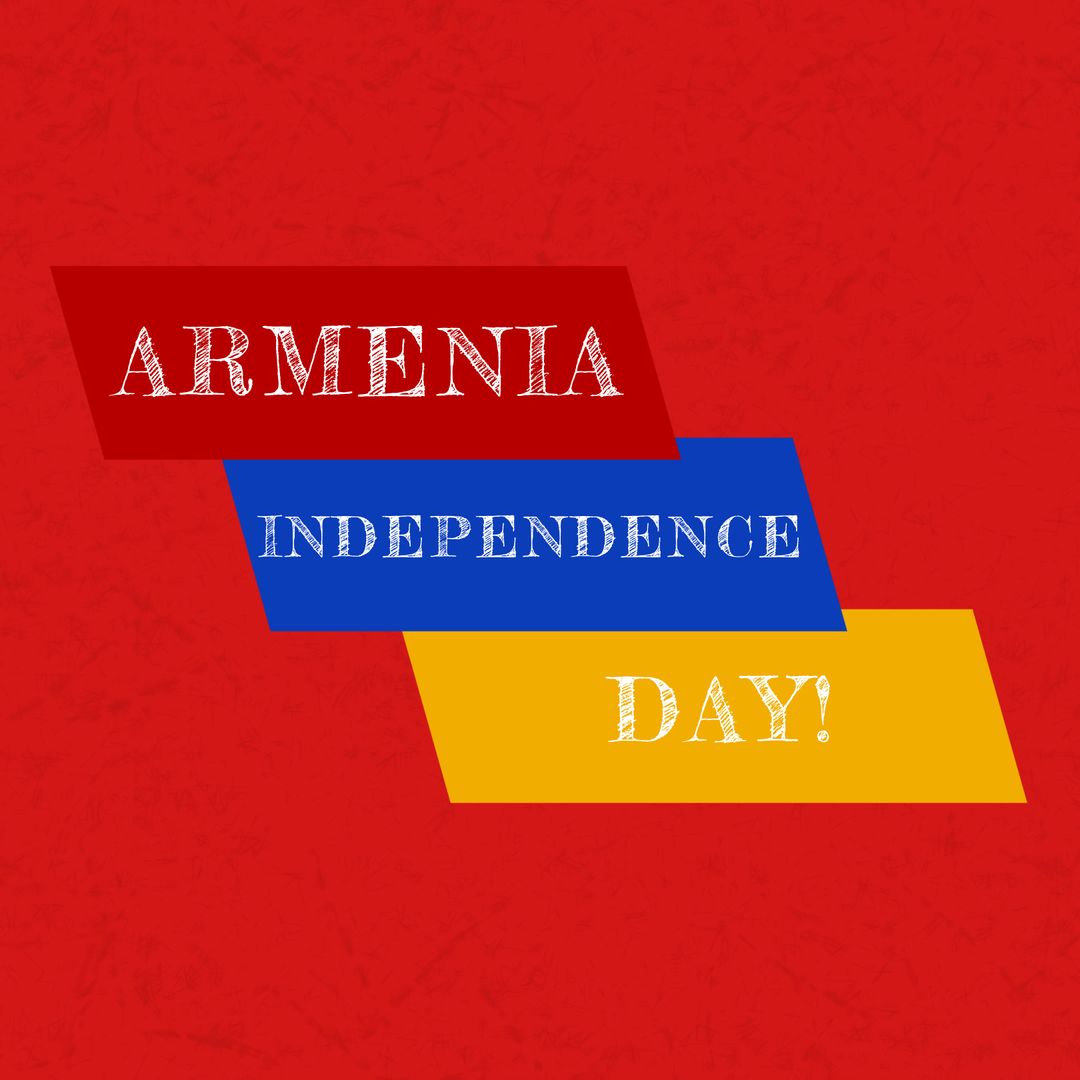 Armenia Independence Day Graphic with Red Background