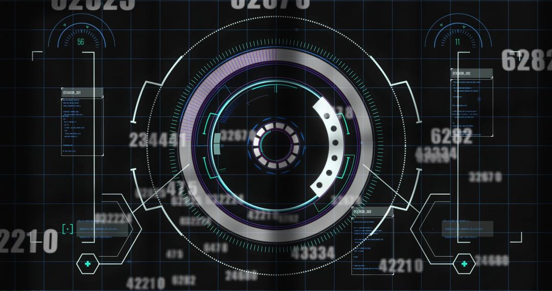 futuristic digital interface with hologram coding elements - Free Images, Stock Photos and Pictures on Pikwizard.com