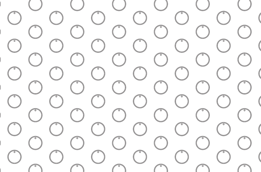 Geometric Black Circular Pattern on Transparent Background