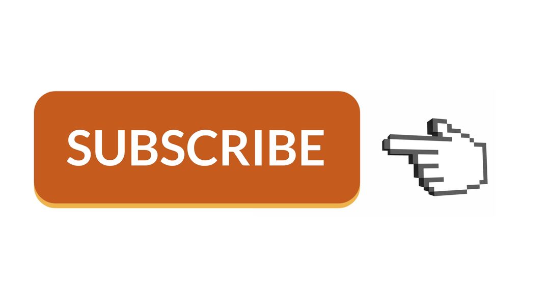 Orange Subscribe Button with Animated Pointer on White