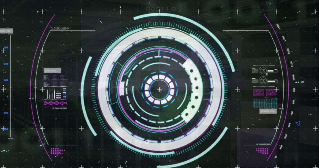 High-Tech Digital Interface with Futuristic Scope