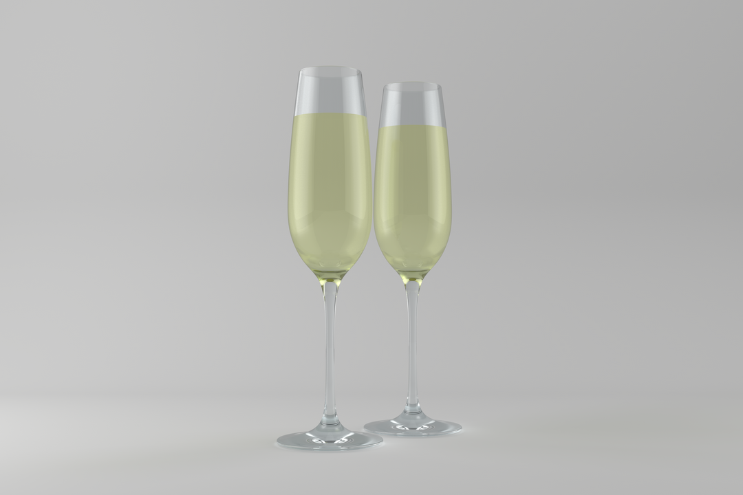 Two Transparent Champagne Glasses on Transparent Background Isolated Vector - Download Free Stock Images Pikwizard.com