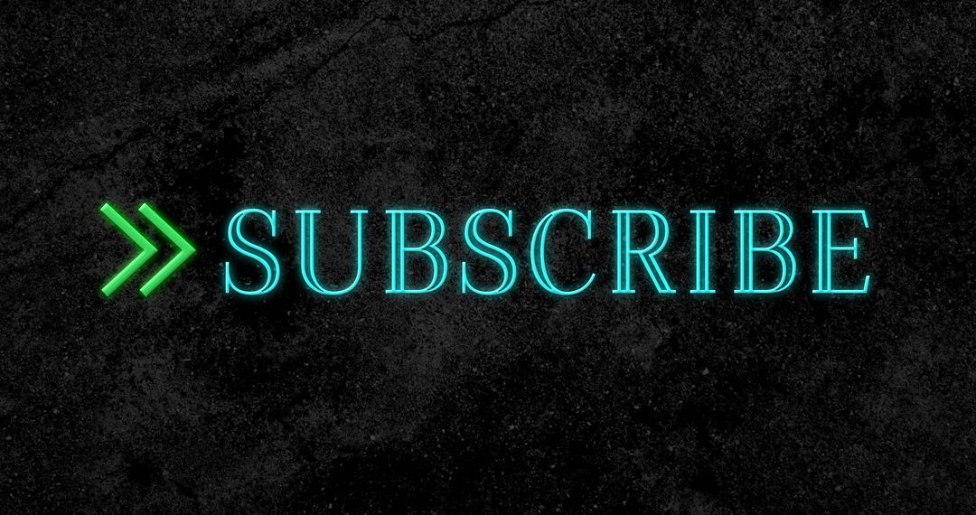 Glowing Neon Subscribe Button with Arrow on Dark Background - Free Images, Stock Photos and Pictures on Pikwizard.com