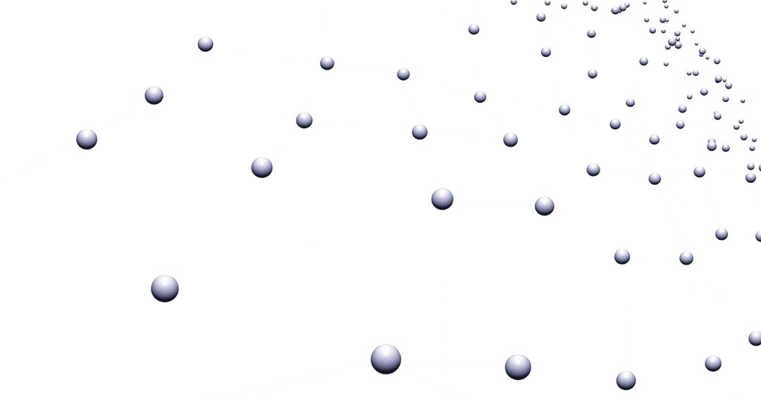 Transparent Molecular Structure with 3D Network Dot Connections
