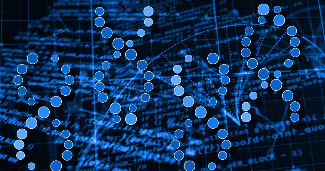 DNA Strand and Digital Data Visualization