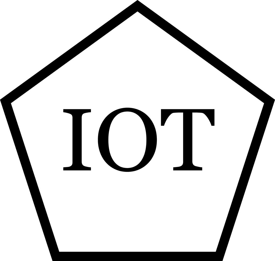 IOT Text Illustration on Transparent Background
