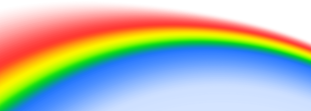 Vibrant Semi-Circular Rainbow Arc on Transparent Background