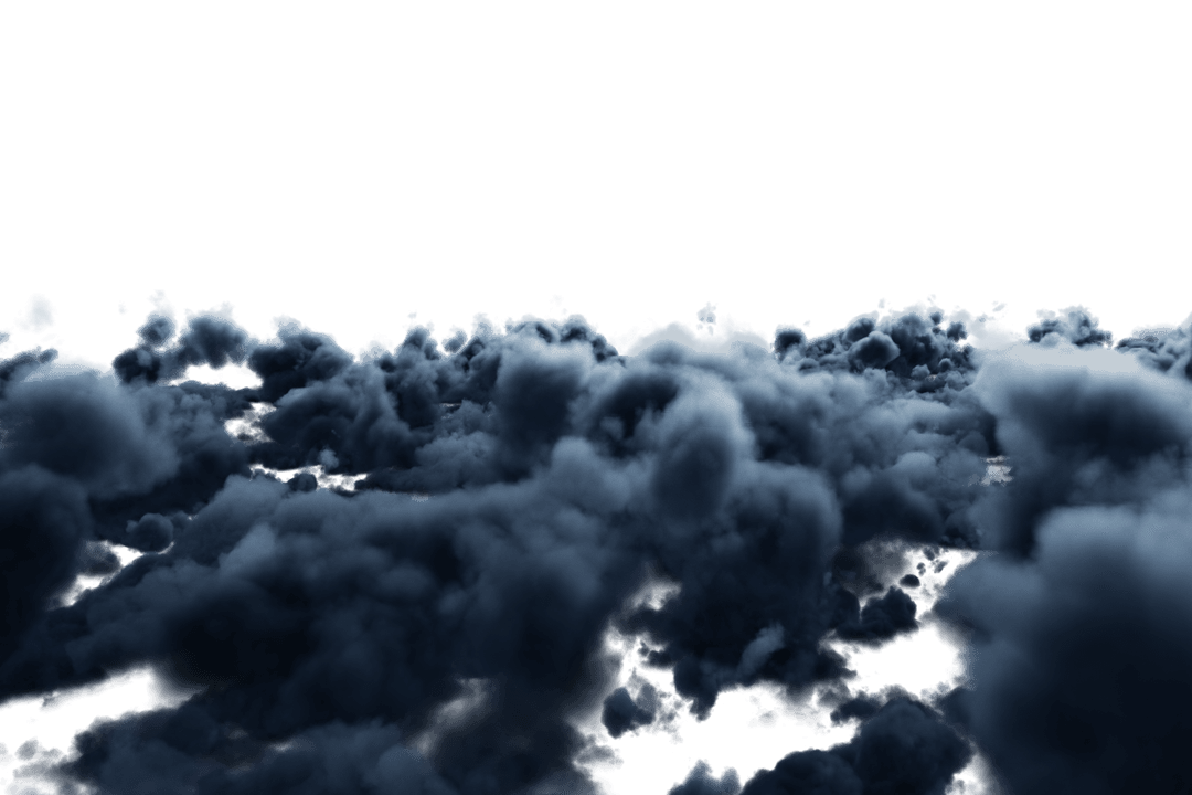 Dark Stormy Clouds on Transparent Background Isolated Graphic