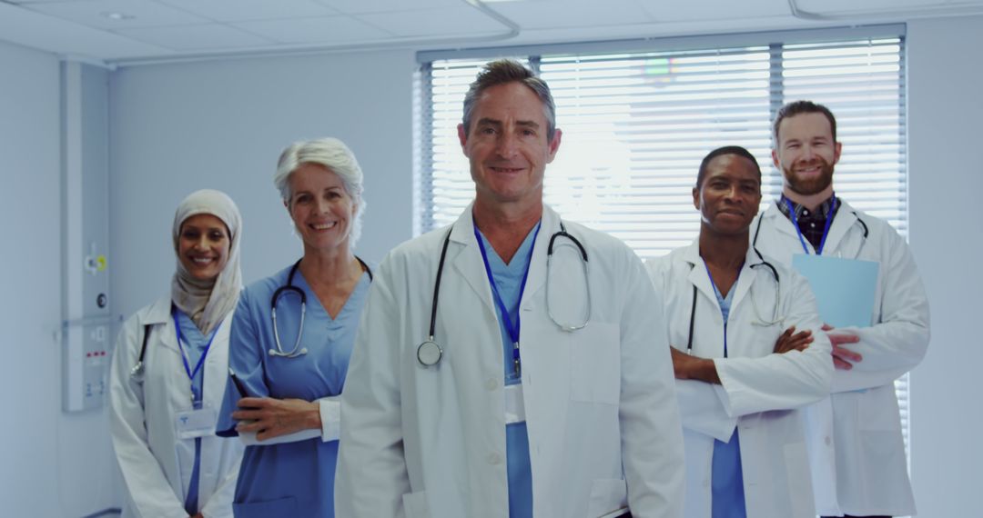 Diverse Medical Team with Confident Staff in Hospital - Free Images, Stock Photos and Pictures on Pikwizard.com