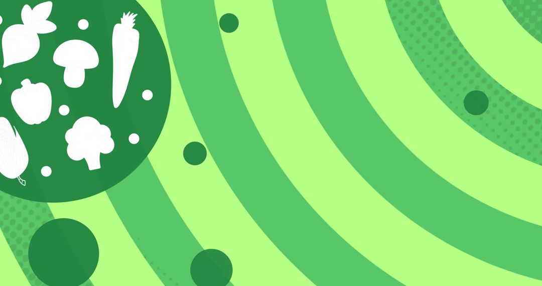 Dynamic Vegetable Pattern on Vibrant Green Backdrop