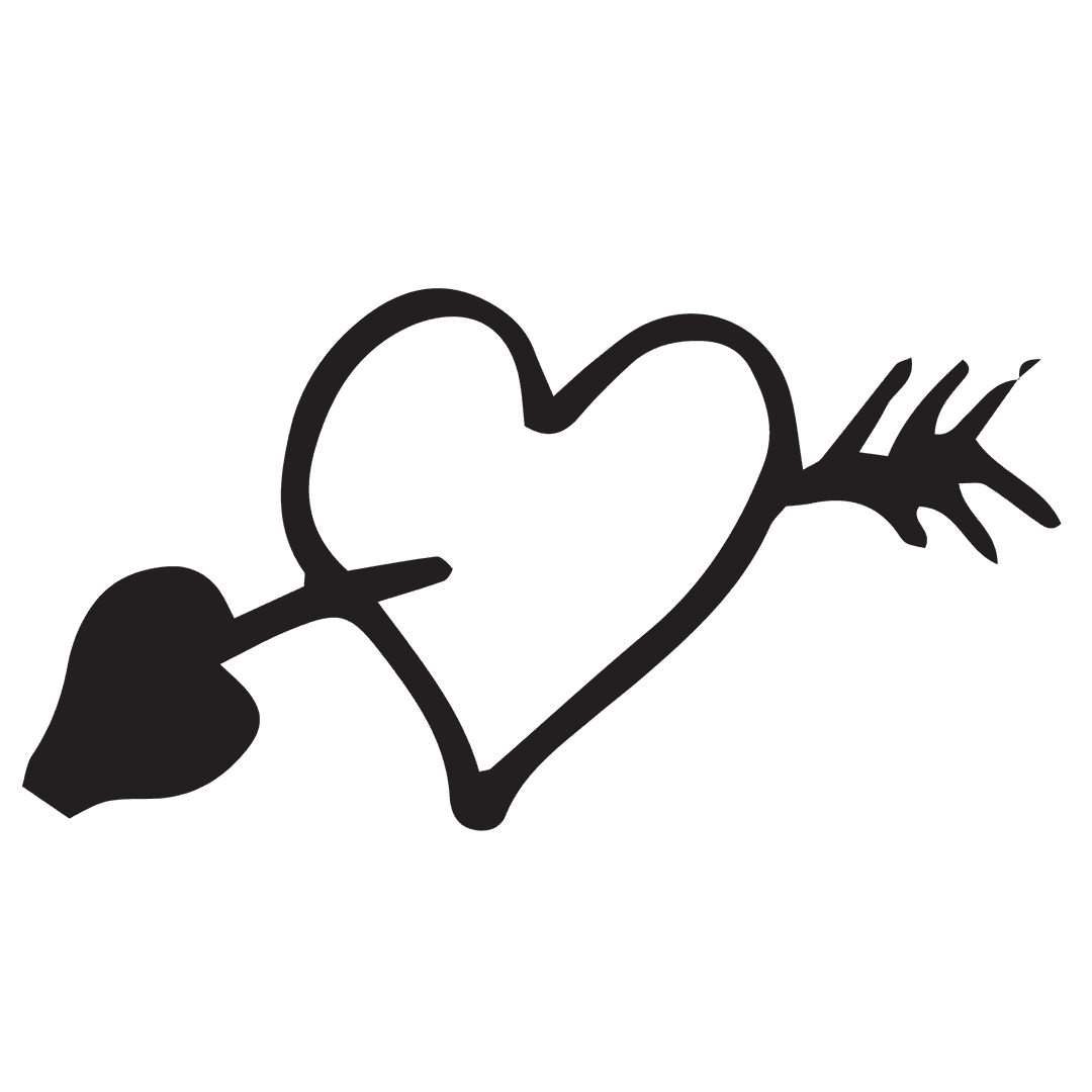 Transparent Vector Heart with Arrow Symbol Signifying Love