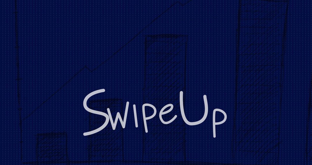 Swipe Up Text with Blue Diagram Background