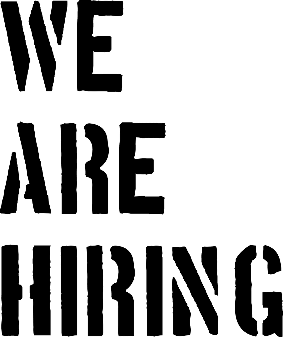 We Are Hiring Text with Transparent Background for Job Recruitment
