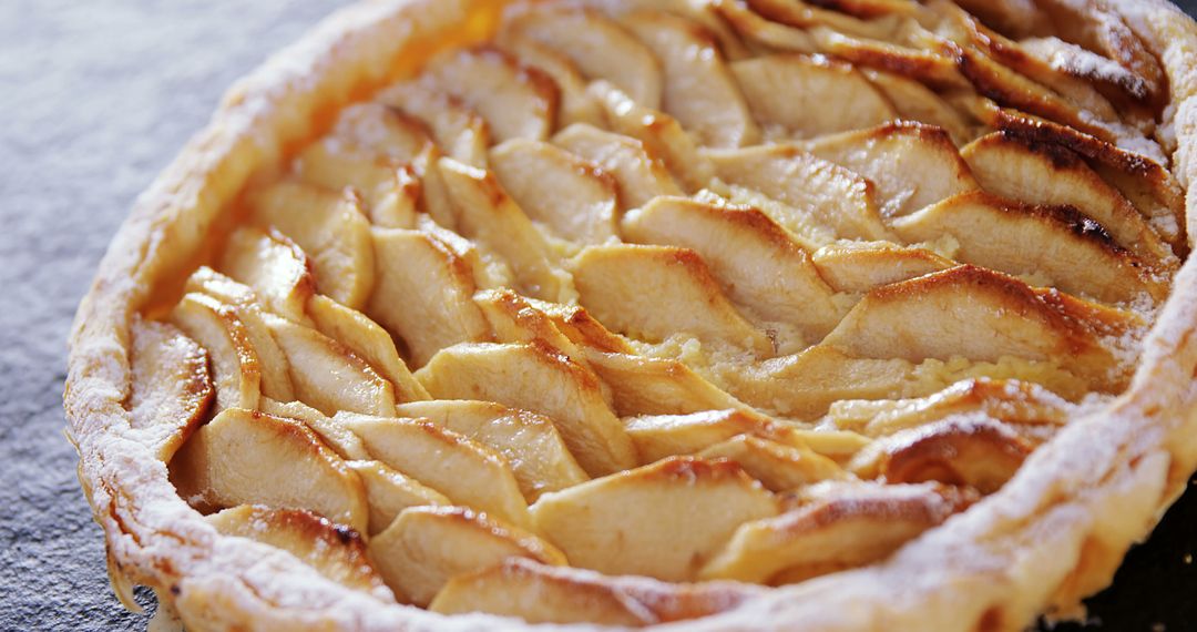 Close-up of Freshly Baked Apple Pie with Golden Crust - Free Images, Stock Photos and Pictures on Pikwizard.com