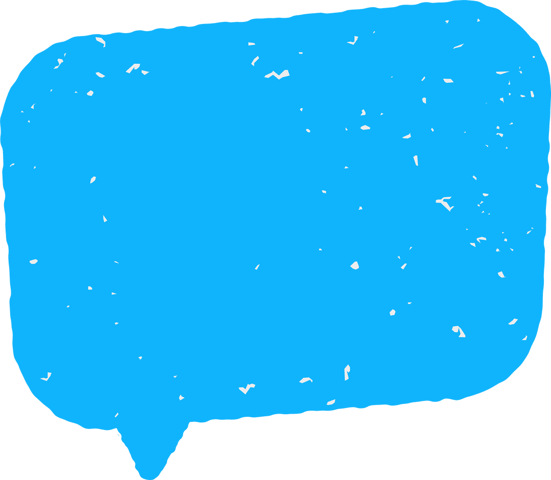 Vibrant Blue Speak Bubble on Transparent Background for Modern Communication