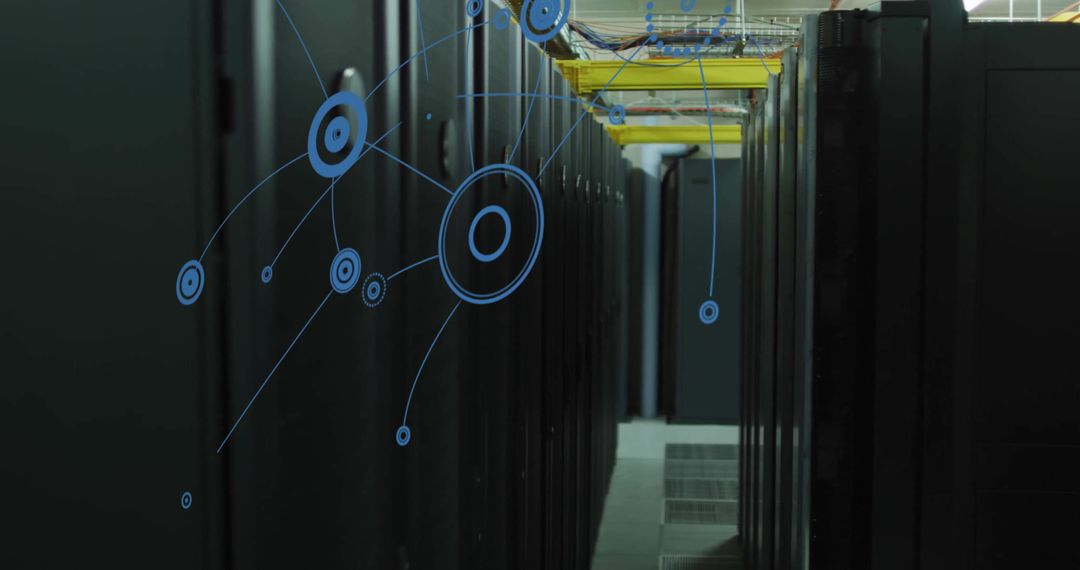 Digital Data Networks in a High-Tech Server Room