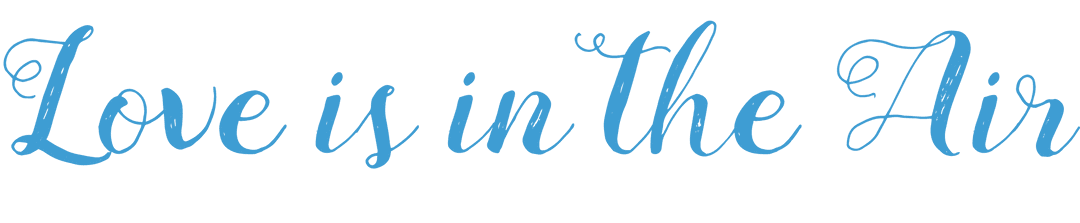 Love is in the air text with transparent background