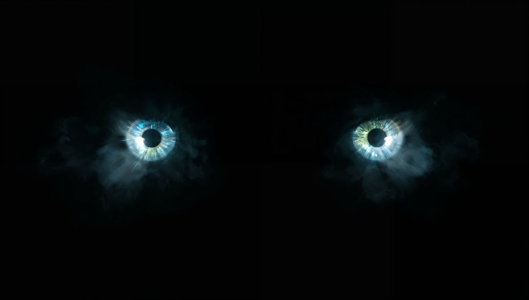 Futuristic Glowing Energy Portals in Dark Abyss