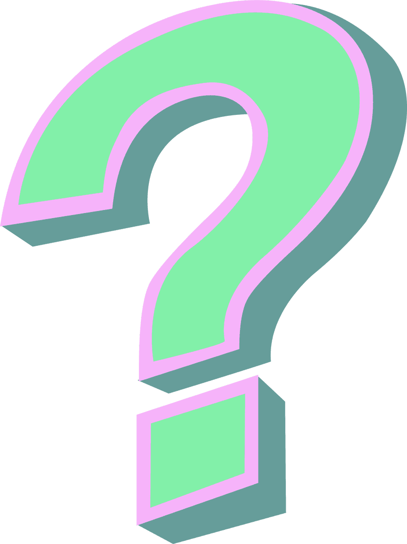 Colorful Transparent Vector Question Mark Symbol Illustration