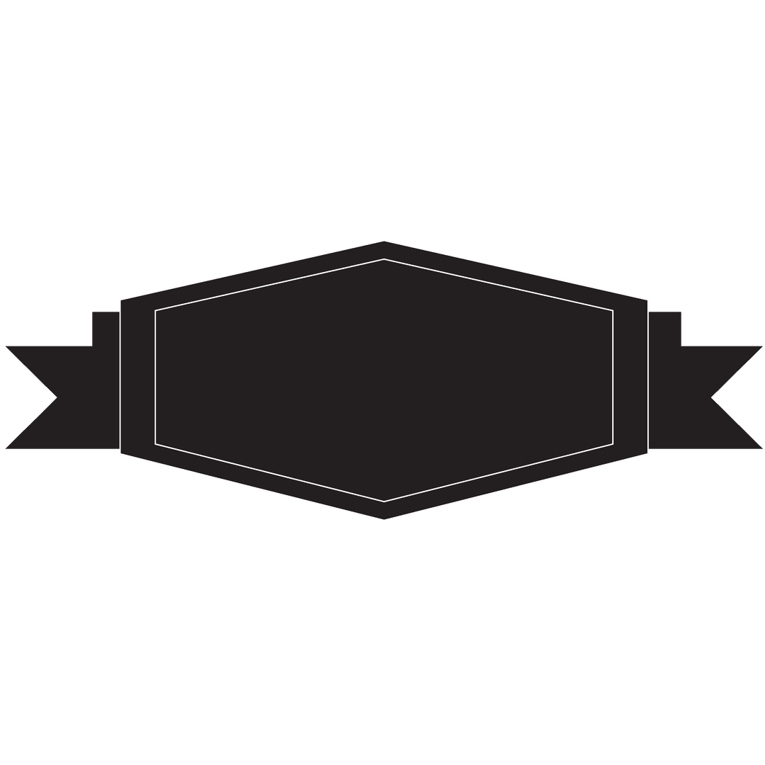 Black Badge Design on Transparent Background Illustration