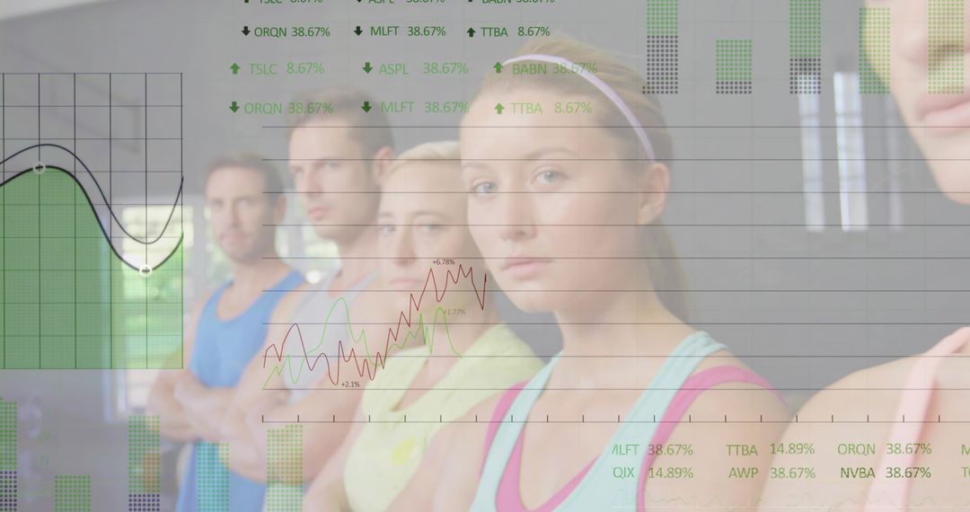 Fit Team Exhibits Determination and Strength with Data Visualization Overlay