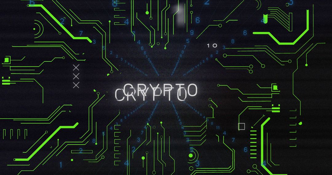 Futuristic Crypto Concept with Circuit Board Design