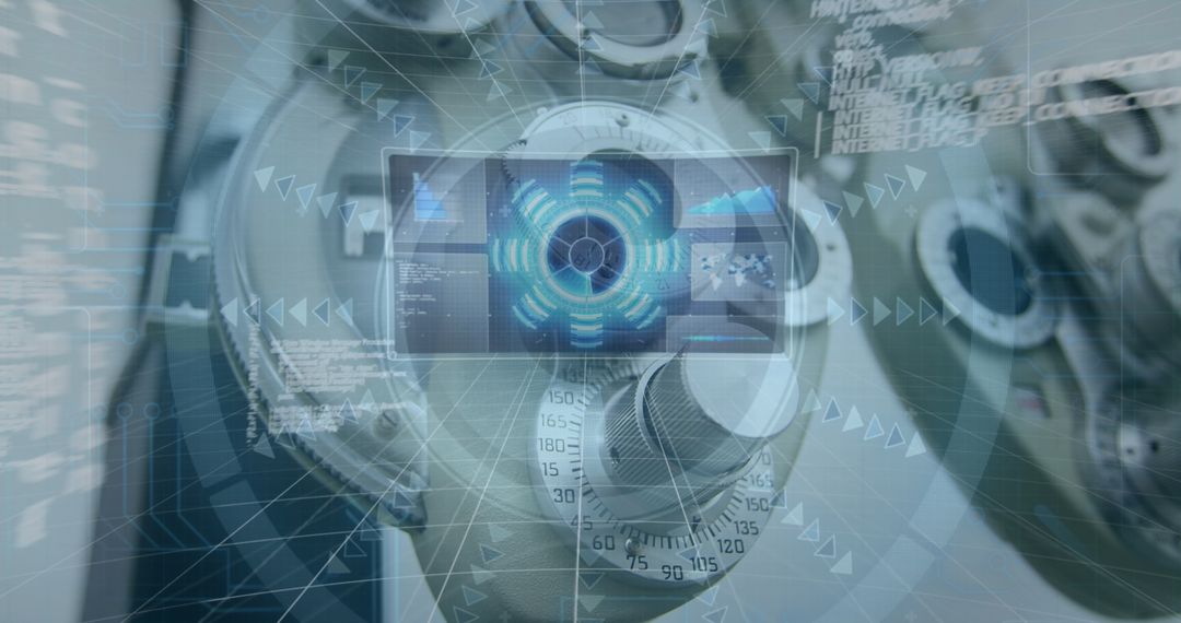 Futuristic Data Interface Over Optic Machinery