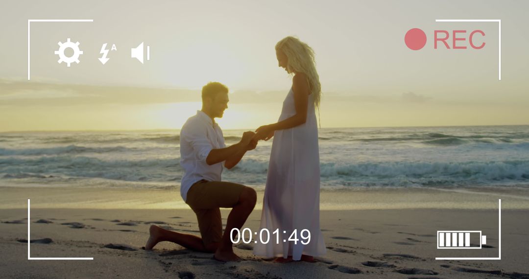 Romantic Beach Proposal Dreamy Seaside Engagement - Free Images, Stock Photos and Pictures on Pikwizard.com