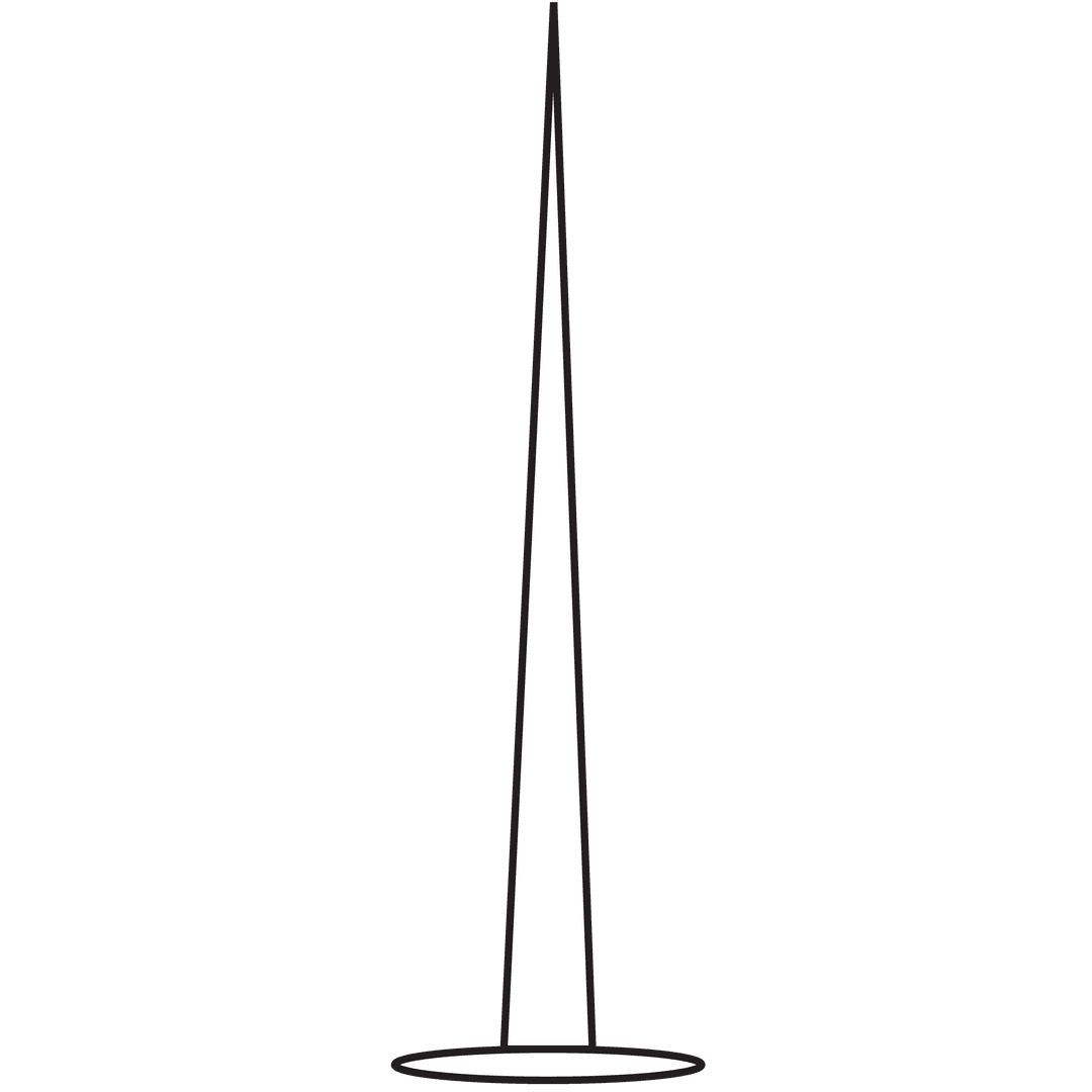 Sleek Nail Symbol Illustration on Transparent Background