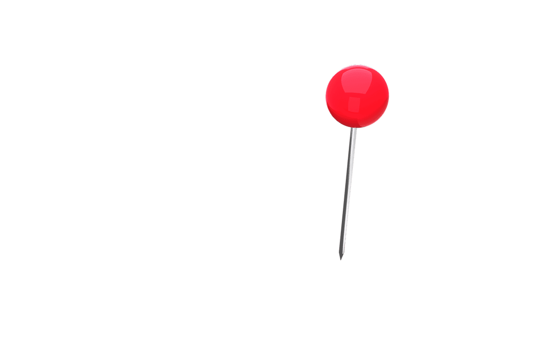 Red Pin Office Illustration on Transparent Background