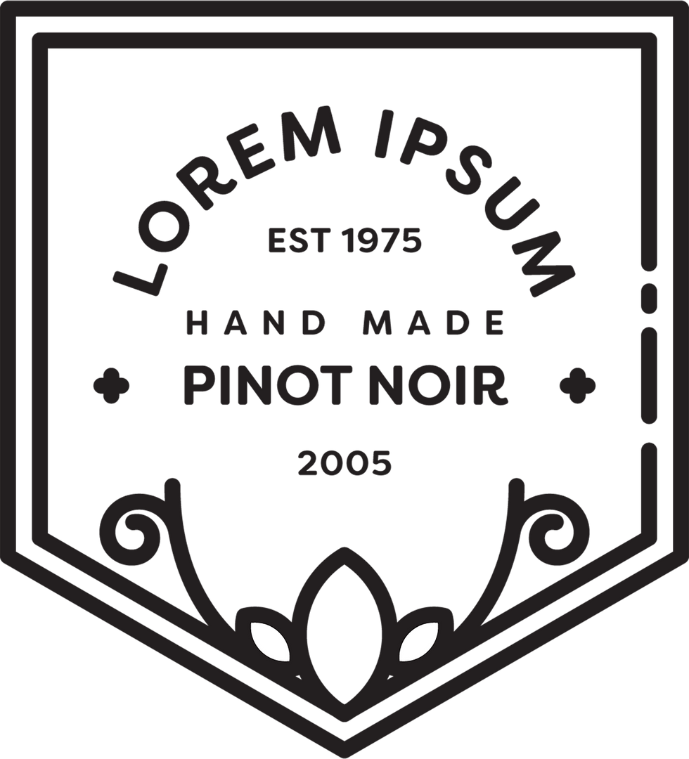 Transparent Vector Illustration Handmade Pinot Noir Label Design on Original Vector - Download Free Stock Images Pikwizard.com