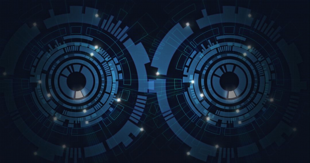 Futuristic Digital Interface in Blue Tones Symbolizing Advanced Technology