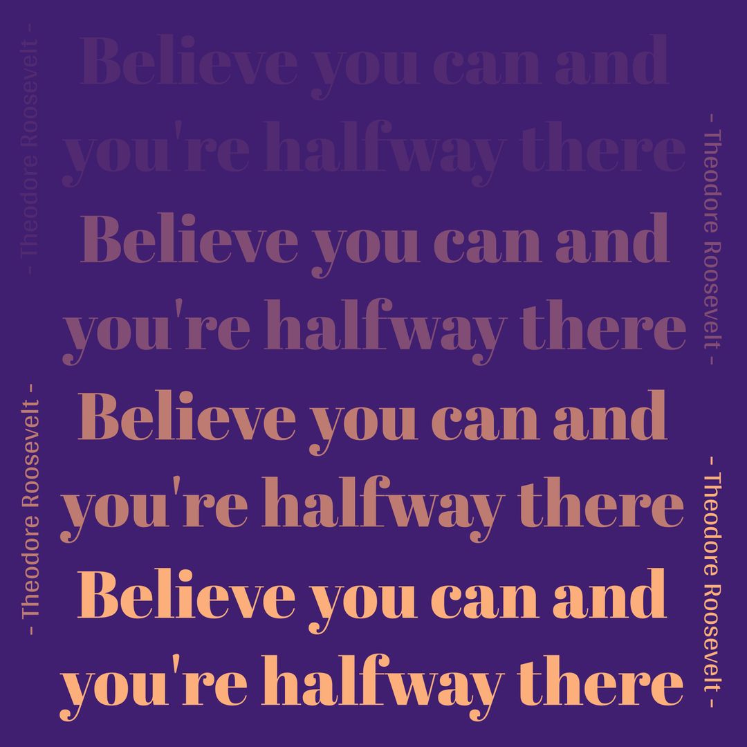 Motivational Poster with Repeating Encouragement Text - Download Free Stock Templates Pikwizard.com