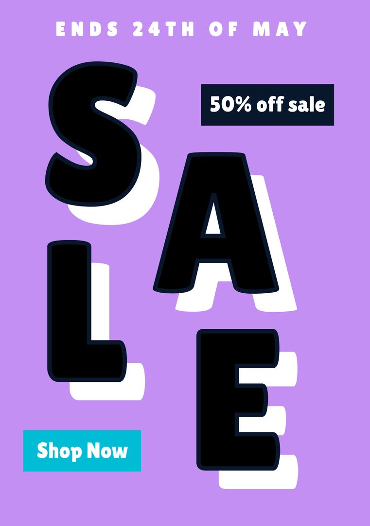 Vibrant Purple Sale Poster with Bold Text and Discount Prompts - Download Free Stock Templates Pikwizard.com