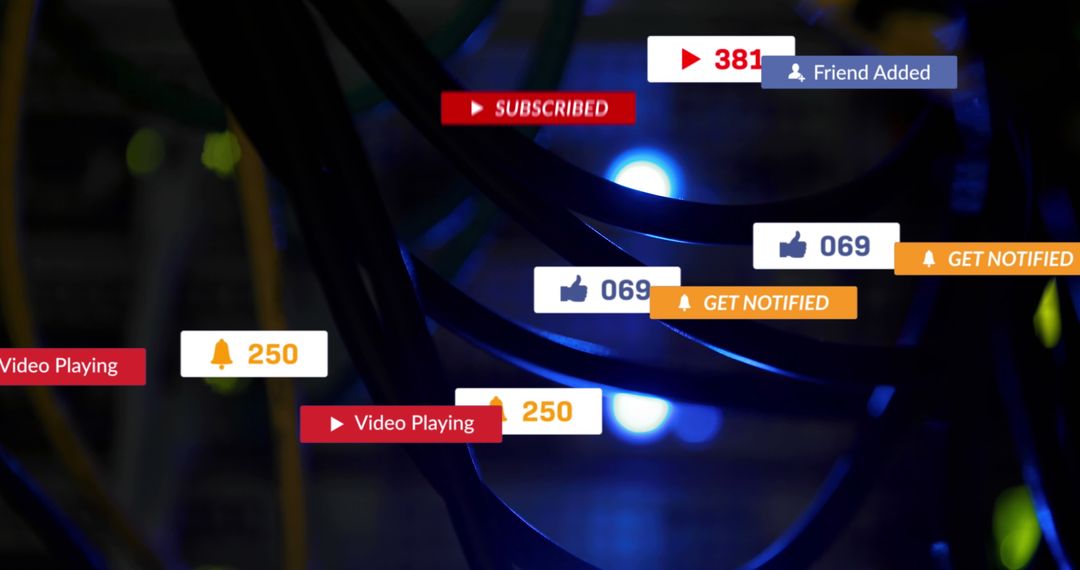 Social Media Notifications over Networking Cables