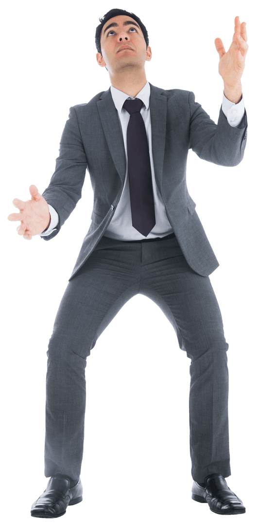 Transparent Image Businessman Raising Hands Skies Enthusiasm