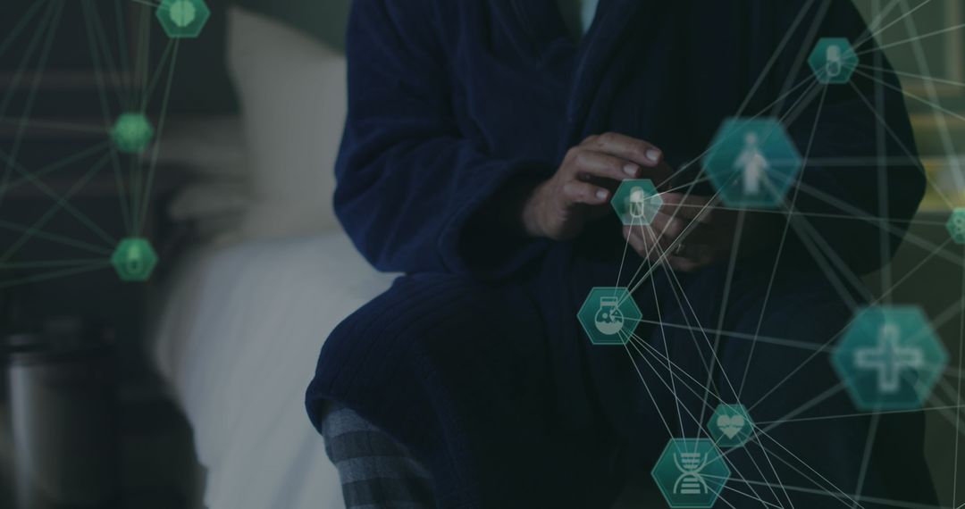 Conceptual Image of Technology with Smartphone and Digital Icons