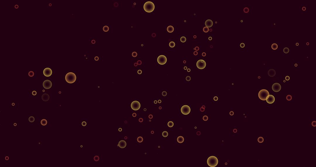 Abstract Floating Light Spheres on Dark Background