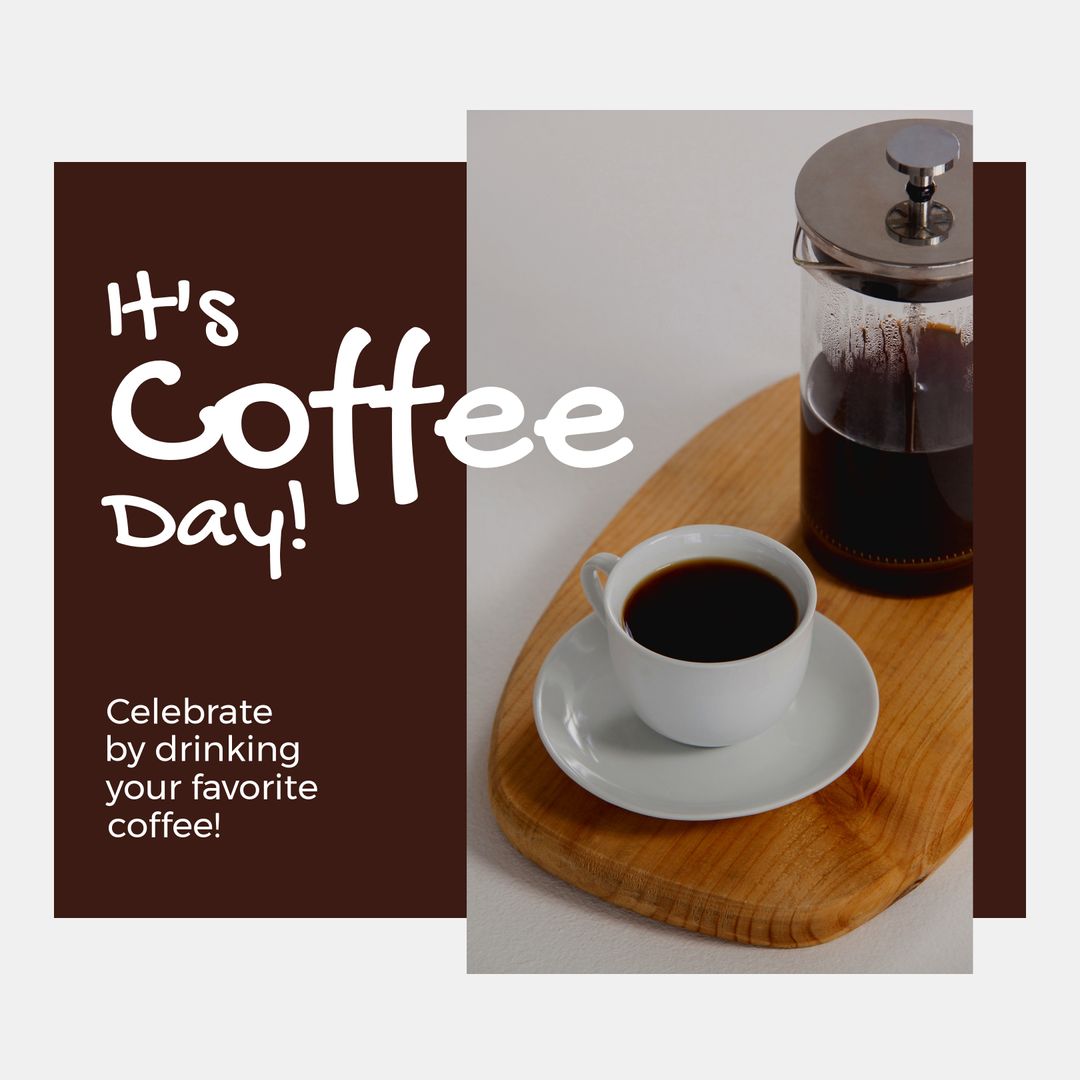 Celebrating International Coffee Day with Freshly Brewed Coffee - Download Free Stock Templates Pikwizard.com