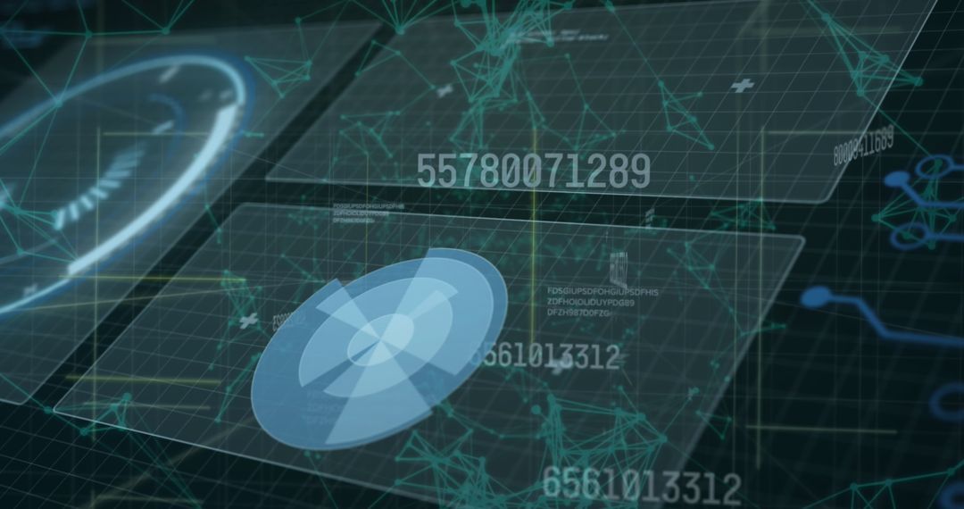 futuristic data processing and network connectivity interface - Free Images, Stock Photos and Pictures on Pikwizard.com