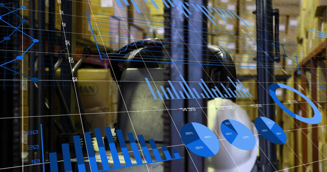 Digital Analytics Overlay on Warehouse with Graphs and Data