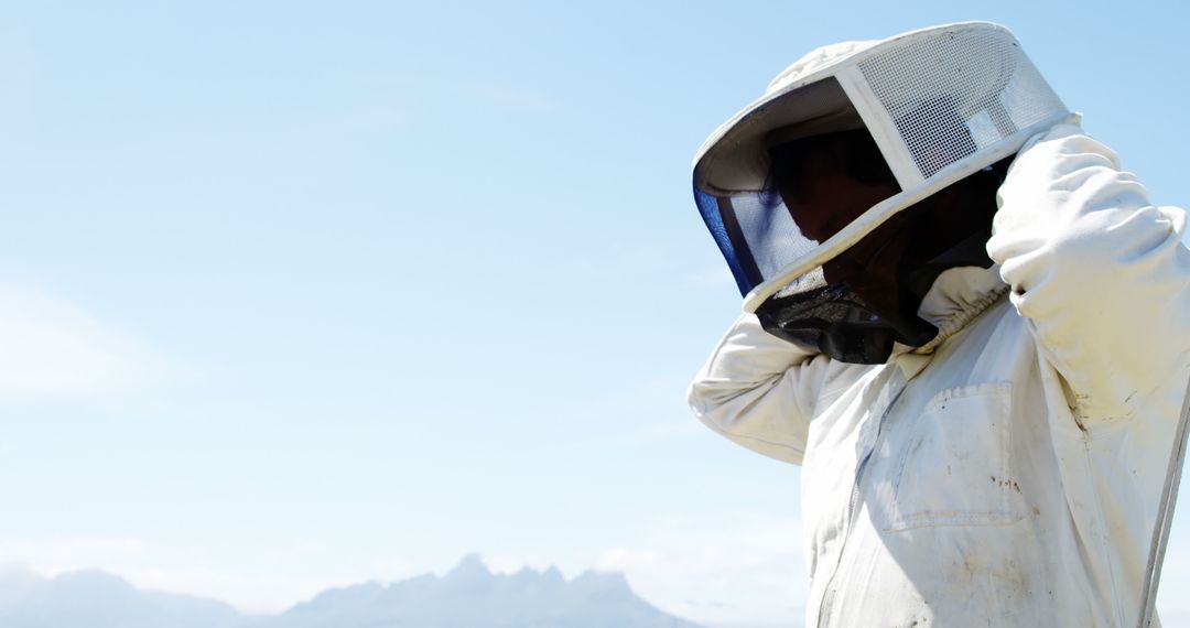 Beekeeper Preparing for Hive Inspection in Protective Gear - Free Images, Stock Photos and Pictures on Pikwizard.com