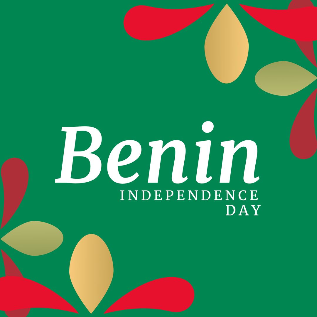 Benin Independence Day Celebration Background with Vector Art