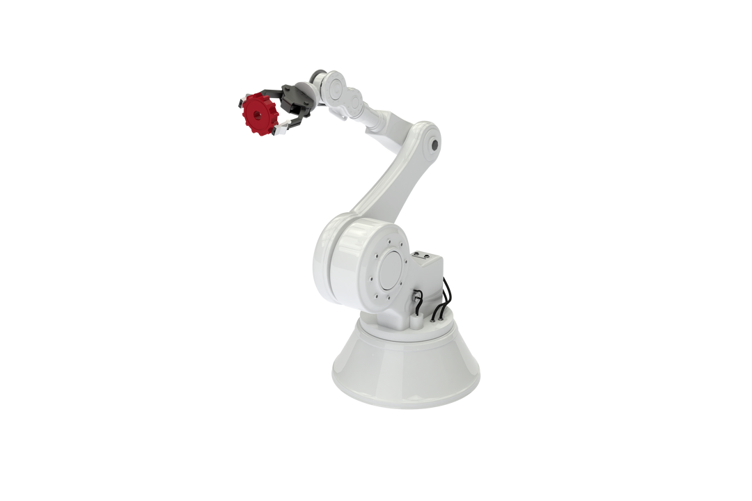 Robotic Arm with Transparent Background Holding Red Gear - Download Free Stock Images Pikwizard.com