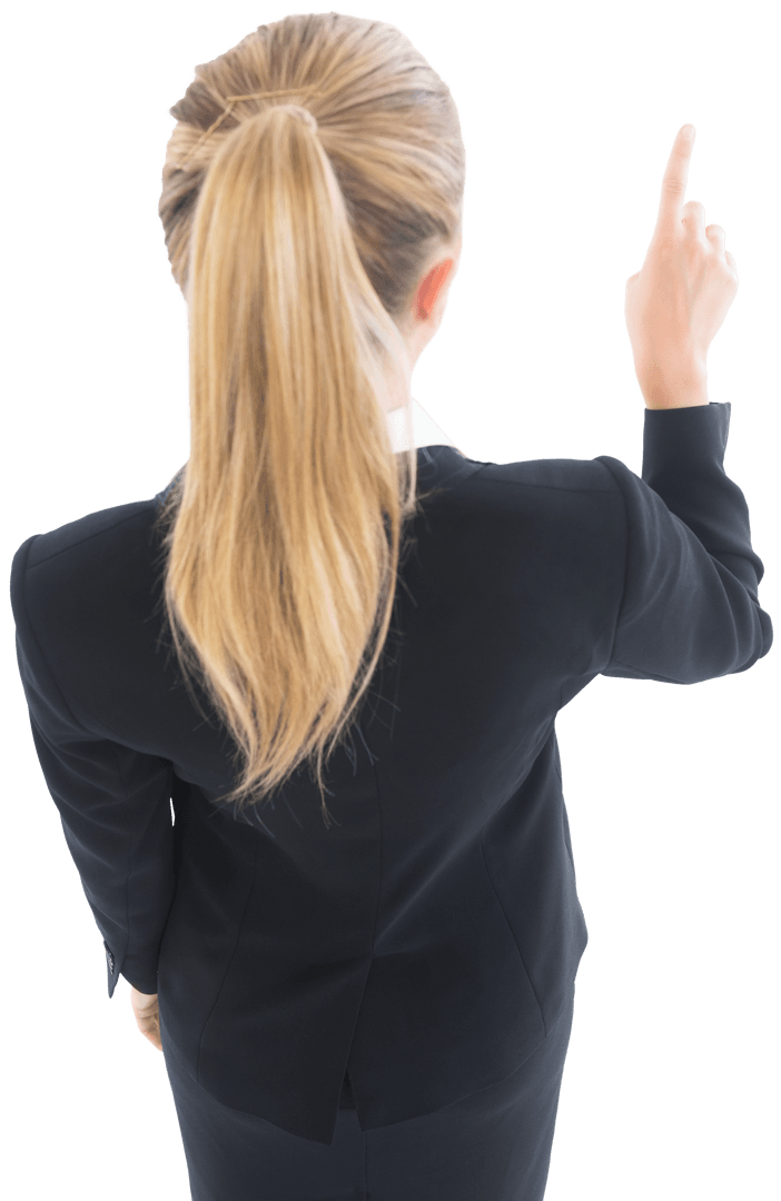 Caucasian Businesswoman Pointing Transparent Background