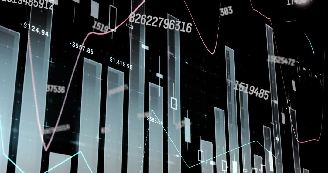 Digital Data Analysis with Graphs and Numbers Overlay