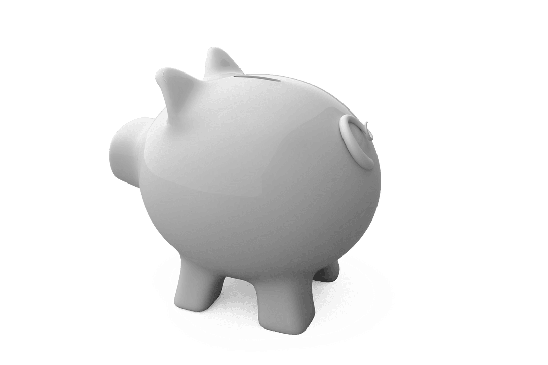 Transparent Piggy Bank Illustrating Savings Concept