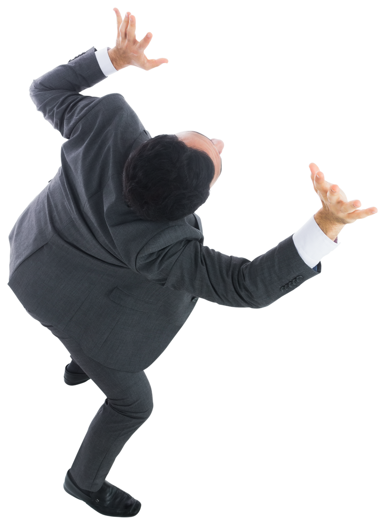 Transparent Businessman Raising Hands in Celebratory Gesture - Download Free Stock Images Pikwizard.com